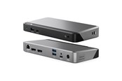 Telakointiasemat - ALOGIC PRIME DX2 Universal Dock, jossa on kaksi 4K-näyttöä ja 100W PD. - DUPRMX2-100