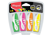 Kirjoitus- ja piirustustarvikkeet - Maped Fluo'Peps Pocket Soft -korostuskynät x4 - 742777