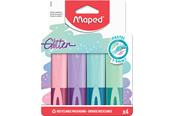 Kirjoitus- ja piirustustarvikkeet - Maped Fluo'Peps Classic  Glitter Pastel Highlighters x4 - 742046