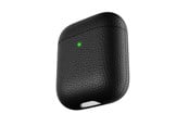 Kuulokkeet - KeyBudz PodSkinz Artisan Sarja Leather Case - Handcrafted Leather Case for your Airpods - AP_S3_BLK