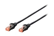 Verkkokaapelit - DIGITUS Professional patch cable - 1 m - black - Musta - 1m - DK-1644-010-BL-10