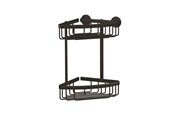 Kylpyhuoneen lisätarvikkeet - tesa Aluxx Musta double corner Basket self-adhesive - 40507-00000-00