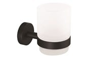 Kylpyhuoneen lisätarvikkeet - tesa Moon Musta tumbler holder self-adhesive - 40566-00000-00
