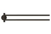 Kylpyhuoneen lisätarvikkeet - tesa Moon Musta two-armed towel holder self-adhesive - 40562-00000-00