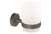 Kylpyhuoneen lisätarvikkeet - tesa Moon Harmaa tumbler holder self-adhesive - 40586-00000-00