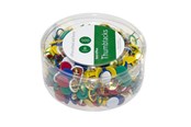 Kirjoituspöytätarvikkeet - b.n.t/office thumbtacks - 8 mm head Halkaisija - assorted colours - pack of 500 - 746450