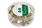 Kirjoituspöytätarvikkeet - b.n.t/office Thumbtacks - 8 mm head Halkaisija - Kulta - pack of 100 - 746500