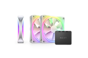 Kotelotuuletin - NZXT F120 RGB DUO 3-pack & RGB-ohjain - Valkoinen - Kotelotuuletin - 120mm - Valkoinen, RGB-valolla - 29 dBA - RF-D12TF-W1