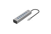 USB hub - I-Tec - keskittimen - 7 porttia USB hub - 7 porttia - USB 3.2 - Harmaa - C31HUBMETAL703