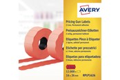 Paperit, valokuvapaperit ja tarrat - Avery Label on roll for 2 lines up to 18 digits permanent red - RPLP1626