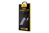 USB hub - Gembird Cablexpert - keskusyksikkö - 4-porttinen USB tyyppi-C - 4 porttia USB hub - 4 porttia - Harmaa - UHB-CM-U3P1U2P3-01