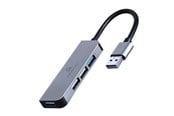 USB hub - Gembird Cablexpert - keskusyksikkö - 4-porttinen - 4 porttia USB hub - 4 porttia - Harmaa - UHB-U3P1U2P3-01