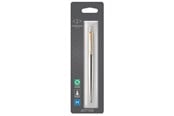 Kirjoitus- ja piirustustarvikkeet - Parker Jotter Ballpoint Pen | Stainless Steel with Golden Trim | Medium Point Blue Ink - 1953206