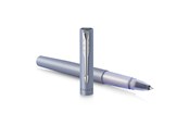 Kirjoitus- ja piirustustarvikkeet - Parker Vector XL Rollerball Pen | Metallic Silver-Blue Lacquer on Brass | Fine Point with Black Ink Refill | Gift Box - 2159775