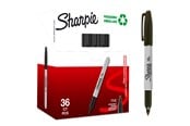 Kirjoitus- ja piirustustarvikkeet - Sharpie -permanenttitussit  | Kapea kärki | Musta | 36 kpl - 2025040