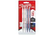 Kirjoitus- ja piirustustarvikkeet - Sharpie S-Gel | Gel Pens | Medium Point (0.7mm) | Frost Blue & White Pearl Barrels | Black & Blue Ink | 4 Count - 2162647