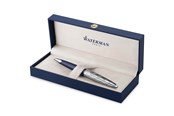Kirjoitus- ja piirustustarvikkeet - Waterman Carene Ballpoint Pen | Metal & Blue Lacquer | Chiselled Cap | Blue Ink | Gift Box - 2166425