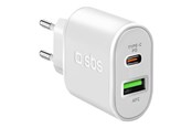 Puhelin - Adapterit & Laturit - SBS Teho adapter - USB USB-C - 20 Watt - TETRPD20W