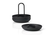 Keittiötarvikkeet - Zone Denmark Denmark - Singles Egg Cups With Holder - Black - 332021
