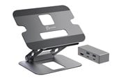 Telakointiasemat - j5create JTS327 - telakointiasema + kannettavan tietokoneen teline - USB-C / Thunderbolt 3 / Thunderbolt 4 - HDMI - JTS327-N