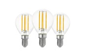 Lamput - EGLO LED-lamppu P45 Mini ball 7W/827 806 lumen clear 3-pack E14 - 113106
