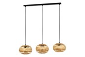 Valaisimet - EGLO AMSFIELD 1 long table pendant natural - 43863