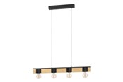 Valaisimet - EGLO BAILRIGG long table pendant black/brown - 43902