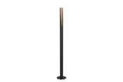 Valaisimet - EGLO BARBOTTO floor lamp 3000K black/wood - 900877