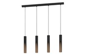 Valaisimet - EGLO BARBOTTO long table pendant black/wood - 900875
