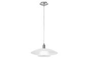 Valaisimet - EGLO BRENDA pendant lamp Ø395 mm white/brushed steel - 87052