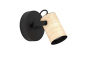 Valaisimet - EGLO CAYUCA spot black/wood - 900436