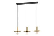 Valaisimet - EGLO ESCANDELL long table pendant black/brushed brass - 900732