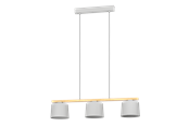 Valaisimet - EGLO MARIEL long table pendant light grey/brown - 900362