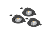 Valaisimet - EGLO SALICETO SISÄÄNRAKENNETTAVA. LED-KATTOVALAISIN Ø88 3X6W 1350LM 2700K HIMOITUSKYTKIMELLÄ. - 900747