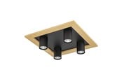 Valaisimet - EGLO VALCASOTTO 1 LOFT 4L GU10 MUSTA/PUU - 900435