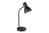 Valaisimet - EGLO VERADAL-QI table lamp with touch black/wood - 900628