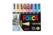 Harrastustarvikkeet - POSCA marker sæt Soft Colors PC-5M 8 ass. - 401613