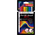 Harrastustarvikkeet - STABILO Pen 68 ARTY carton pack of 12 brush pens - 204029