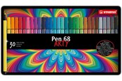 Kirjoitus- ja piirustustarvikkeet - STABILO Pen 68 Arty metal tin of 30 colors - 6830-7
