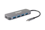 USB hub - D-Link DUB-2340 - hub - 5 ports USB hub - 5 porttia - Harmaa - DUB-2340