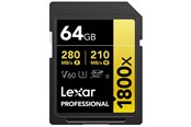 Muistikortti - Lexar Professional Gold 1800x SD - 280MB/s - 64GB - LSD1800064G-BNNNG