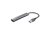 USB hub - Trust Halyx 4-porttinen USB 3.2 Gen1 -keskusyksikkö USB hub - 4 porttia - Harmaa - 24947