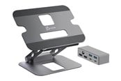 Telakointiasemat - j5create JTS427 - telakointiasema + kannettavan tietokoneen teline - USB-C / Thunderbolt 3 / Thunderbolt 4 - 2 x HDMI - GigE - JTS427-N