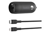 Puhelin - Adapterit & Laturit - Belkin BOOST CHARGE car Teho adapter - 24 pin USB-C - 30 Watt - CCA004BT1MBK-B5
