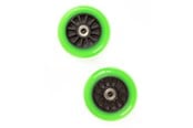 Ulkoleikit - My Hood Set of Wheels 100 mm - Black/Lime - 505086