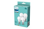 Lamput - Philips LED-lamppu Standard A60 8W/840 (60W) Frosted 4-pack E27 - 929002306397