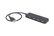 USB hub - Gembird UHB-U2P4-06 - hub - 4 ports USB hub - 4 porttia - Musta - UHB-U2P4-06
