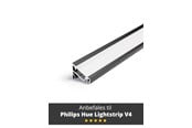 Smart Home - Älykoti - Light Solutions Aluminiumsprofil - Model C til Philips Hue og WiZ - Sort - 5714255008098