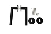Kannakkeet & Saranat  - Home>it Door Handle With V-handle 19 mm.  Matt Black - 13336