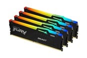 RAM - Kingston FURY Beast RGB DDR5-5600 - 64GB - CL40 - Quad Channel (4 pcs) - Intel XMP - Musta RGB - KF556C40BBAK4-64